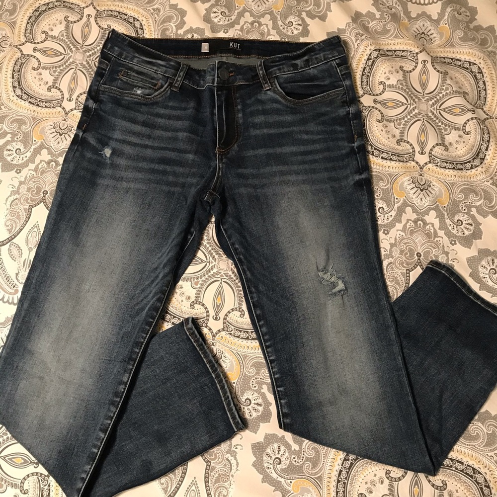 KUT from the Kloth Catherine boyfriend jeans.